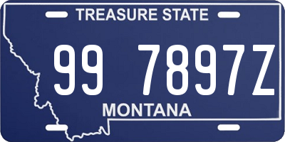 MT license plate 997897Z