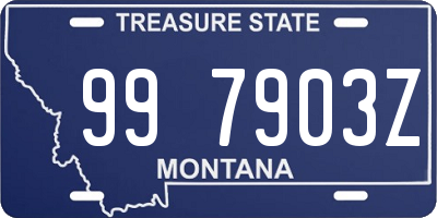 MT license plate 997903Z