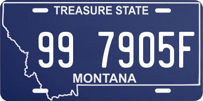 MT license plate 997905F