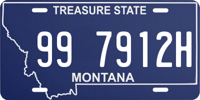 MT license plate 997912H