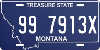 MT license plate 997913X