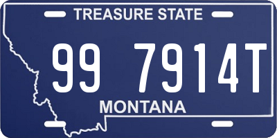 MT license plate 997914T