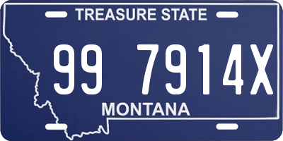 MT license plate 997914X