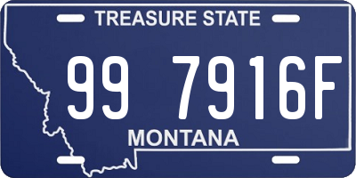 MT license plate 997916F