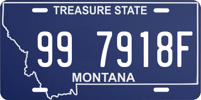 MT license plate 997918F