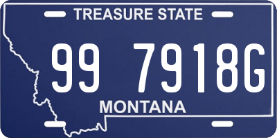 MT license plate 997918G