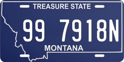 MT license plate 997918N