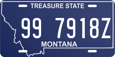 MT license plate 997918Z