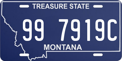 MT license plate 997919C