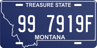 MT license plate 997919F