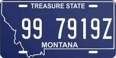 MT license plate 997919Z