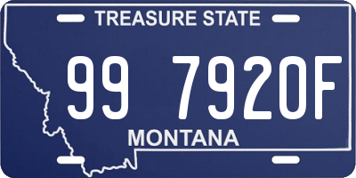 MT license plate 997920F