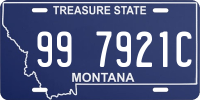 MT license plate 997921C