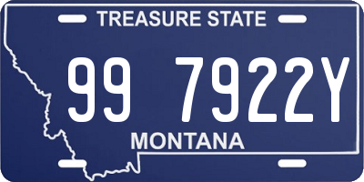 MT license plate 997922Y