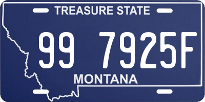 MT license plate 997925F