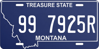 MT license plate 997925R