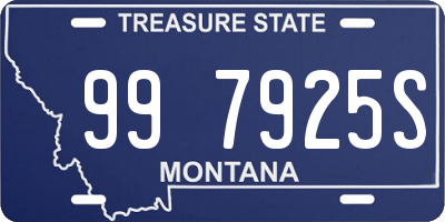 MT license plate 997925S