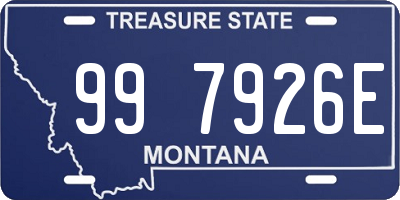 MT license plate 997926E