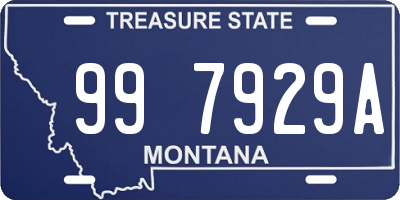 MT license plate 997929A