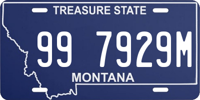 MT license plate 997929M