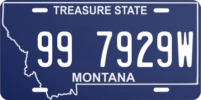 MT license plate 997929W