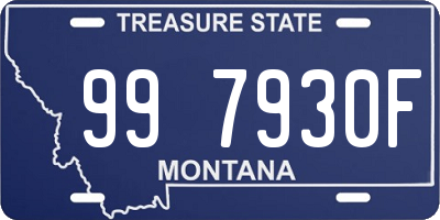 MT license plate 997930F