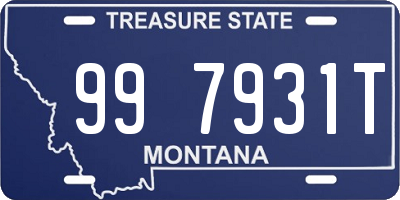 MT license plate 997931T