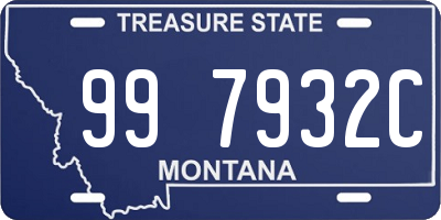 MT license plate 997932C