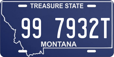 MT license plate 997932T