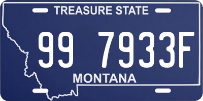 MT license plate 997933F