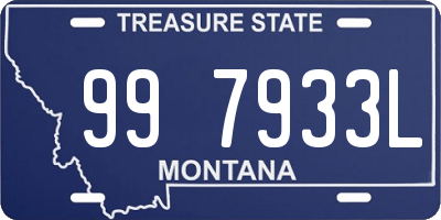 MT license plate 997933L