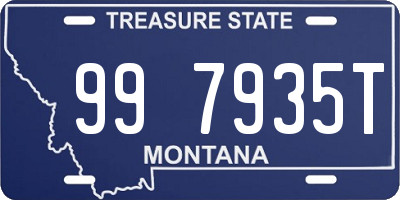 MT license plate 997935T