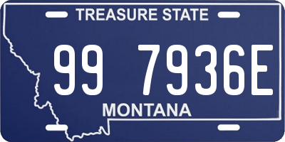 MT license plate 997936E