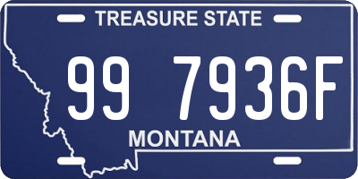 MT license plate 997936F