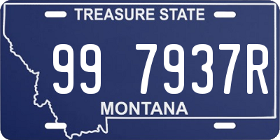 MT license plate 997937R