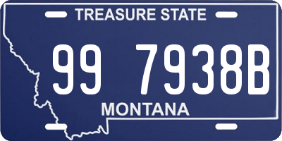 MT license plate 997938B