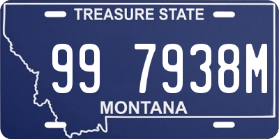 MT license plate 997938M