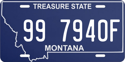 MT license plate 997940F