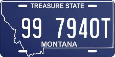 MT license plate 997940T