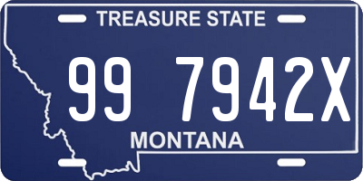 MT license plate 997942X