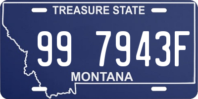 MT license plate 997943F