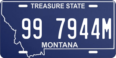 MT license plate 997944M