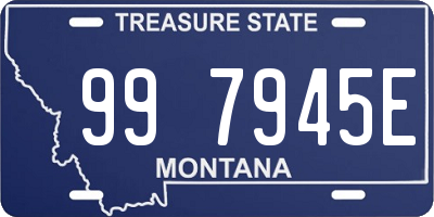 MT license plate 997945E