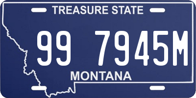 MT license plate 997945M