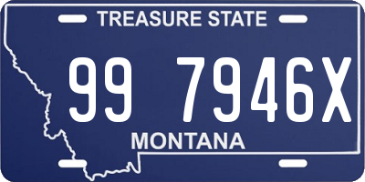 MT license plate 997946X