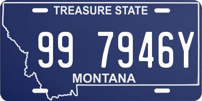 MT license plate 997946Y