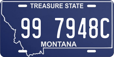 MT license plate 997948C