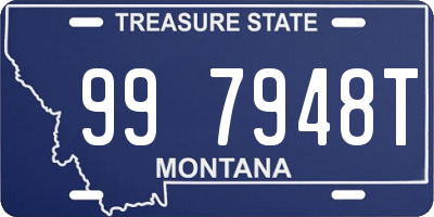 MT license plate 997948T