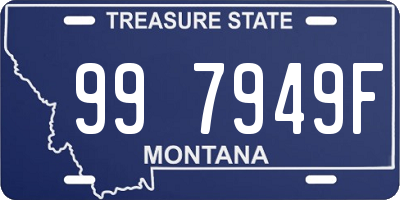 MT license plate 997949F