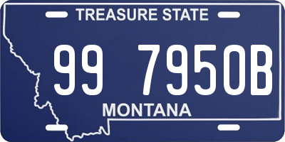 MT license plate 997950B